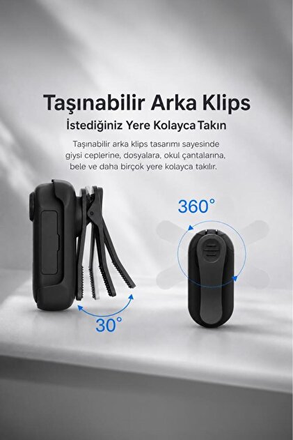 Torima Aksiyon Kamerası 1080 P Manyetik Giyilebilir Geniş Açılı