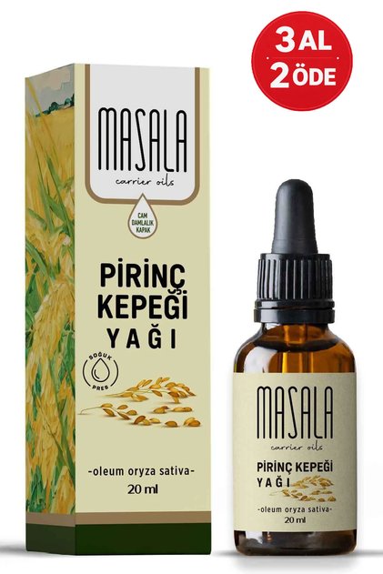 20 ml.Rice Bran Oil - Cold Press (ricebrane Carrier Oil)