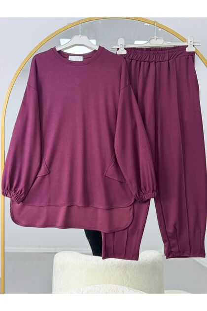 Set de pantaloni casual din două piese