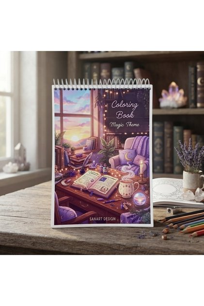 Magic Magical Themed Coloring Book 40 Pages