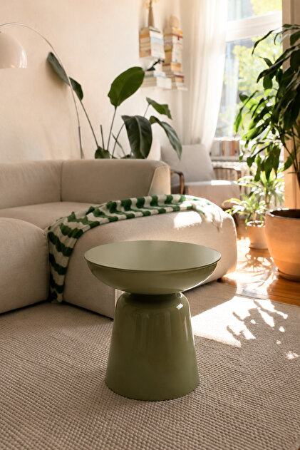 Tondo 44 cm Modern Yan Sehpa Dekoratif Orta Sehpa Oturma Odası