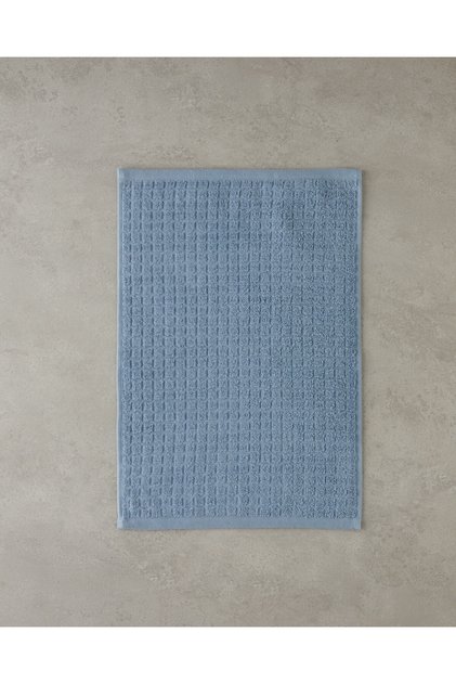 Chequer Cotton Hand Towel 30X45 cm Blue