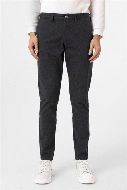 Siyah Slim Armürlü Pantolon