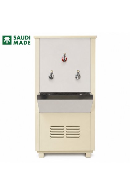 , Commercial Water Cooler, 90L, 3 Taps, Galvanized Steel, Beige - MWC009EGGS3NCS-V1