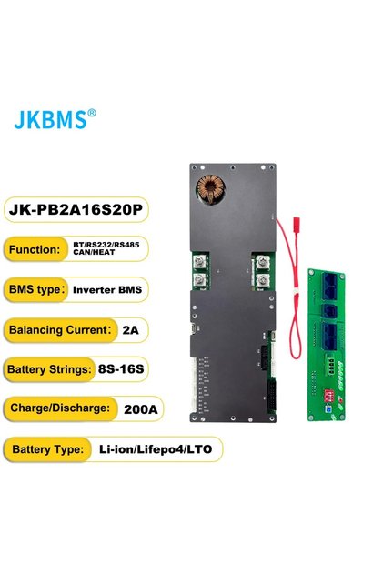 JK-PB2A16S20P JKBMS JIKONG V19 Smart Inverter BMS PB2A16S20P 8S 16S 24V 48V 100A 150A 200A Energy St