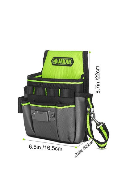 green Jakah Tool Pouch, Electrician Tool Pouch, Premium, Professional Multi-Pocket Organizer HL148