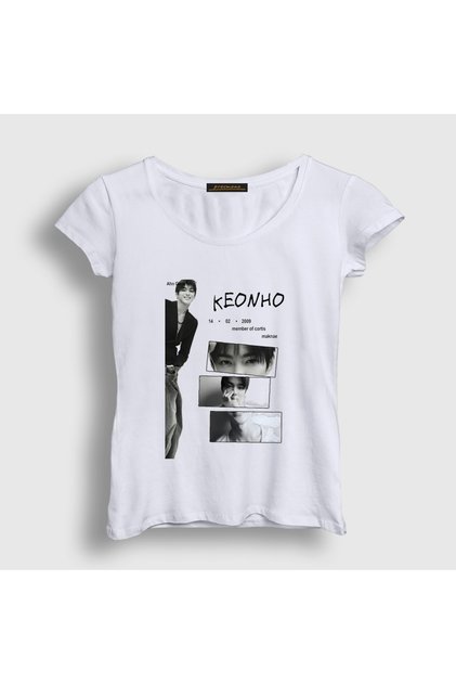 Women's White Keonho K-Pop Cortis T-Shirt 617633Tt