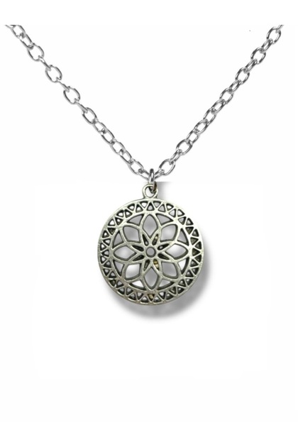 Lotus Flower Locket Unisex Necklace – 60 cm Chain, Elegant Design