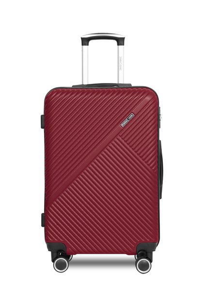 Cabin Size 20-Inch ABS Lightweight Hardshell Luggage Trolley | carrying 10kg 4-Wheel Spinner Suitcase Burgunndy