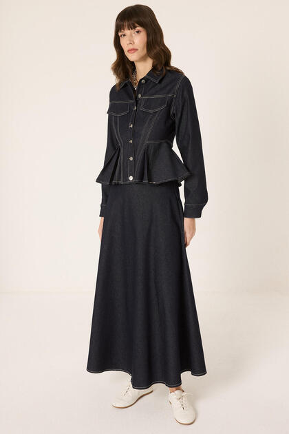 Touche Prive DENİM PEPLUM CEKET ETEK TAKIM - Fiyatı, Yorumları