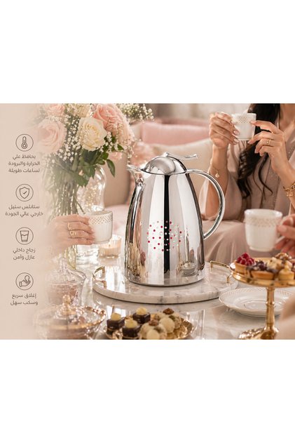 ترمس إمزا الألماني الأصلي 🇩🇪 – ☕ | ستانلس ستيل فاخر + زجاج داخلي عازل | إصدار محدود بتصميم Swarovski ✨