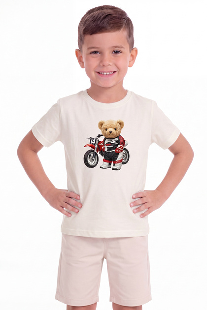 Printed Boy's Short Sleeve T-Shirt B32