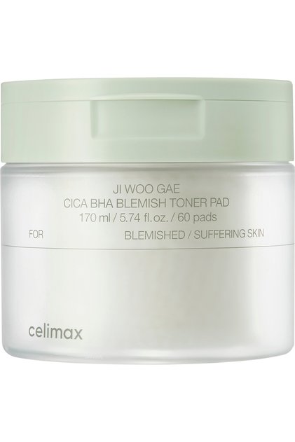 Ji Woo Gae Cica BHA Blemish Toner Pad Toner de fata dischete 60 buc