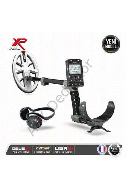 DEUS II RC Metal Dedektörü – 24x13 cm HF2 Başlık + WSA2 ST Kablosuz Kulaklık Altın Arama