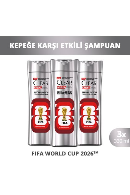Men Kepeğe Karşı Etkili Şampuan Scalp Edition Fifa World Cup 330 ml x3