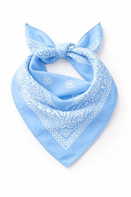 Women's Ethnic Patterned 100% Cotton Bandana Scarf Multi-Purpose Hair Neck Wrist Accessory