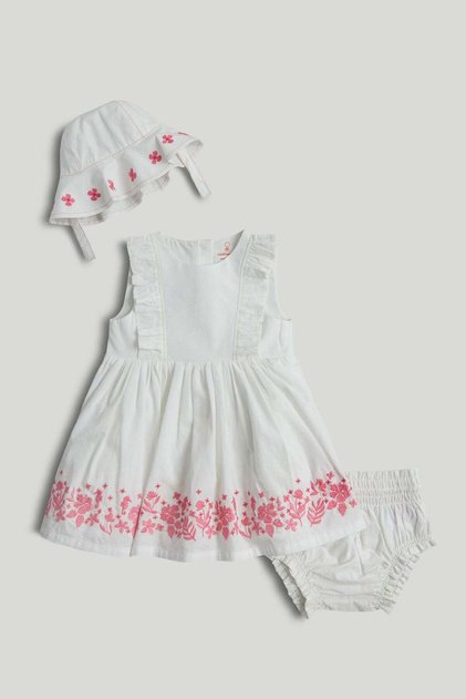 White Dress, Knickers and Hat Outfit