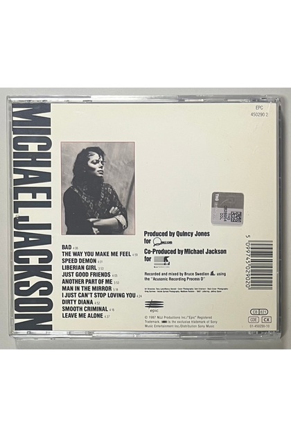 EPIC RECORDS Michael Jackson Bad Cd (1987 Baskı) - Fiyatı, Yorumları
