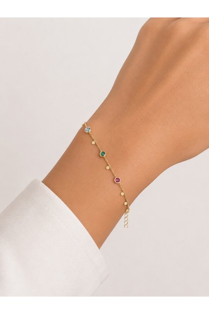 Bren Gold Zircon Stone Colorful Bracelet
