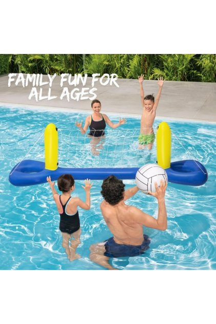 244X64Cm Inflatable Water Volleyball Set with Ball for Pools, Gardens, Chalets and Relaxation