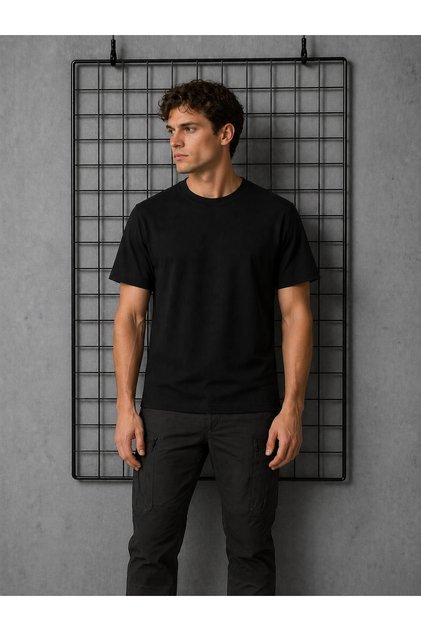 تي شيرت رجالي من Zero-Crewneck مصنوع من القطن بنسبة 100%
