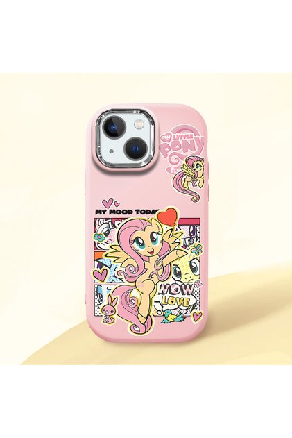 iPhone 13 Mini Compatible Shock-Absorbing Camera Protected Pink Silicone Case