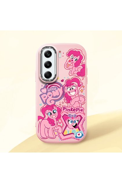 Pink Silicone Case Compatible with Tecno Camon 40 Pro 5g (Cm7) with Shock-Absorbing Camera Protections