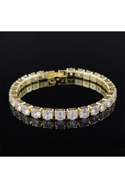 3mm-17cm Cubic Zirconia Tennis Bracelet Gold Color Iced Out CZ Chain Bracelets For Women Men Hip Hop
