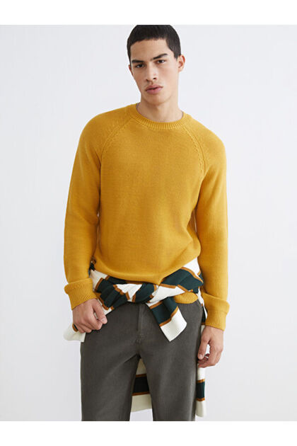 Rmz Gi̇yi̇m Farkiyla Zero Roba Collar Men's Knitwear Sweater