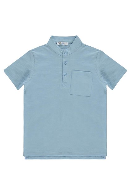 Half-Pocket T-Shirt for 6-9 Years Old - Blue