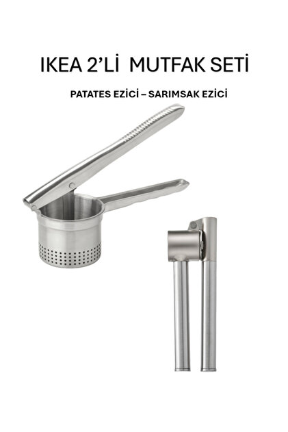 Set of 2 Potato Mashers and Garlic Mashers Advantage Set