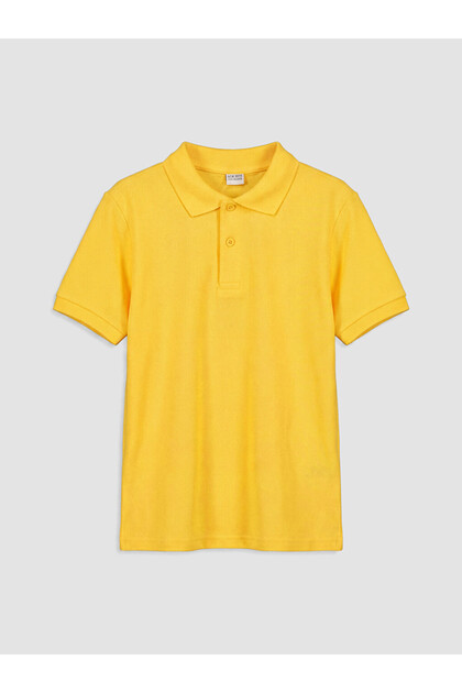 Yellow Polo Collar Boys' Pique T-Shirt