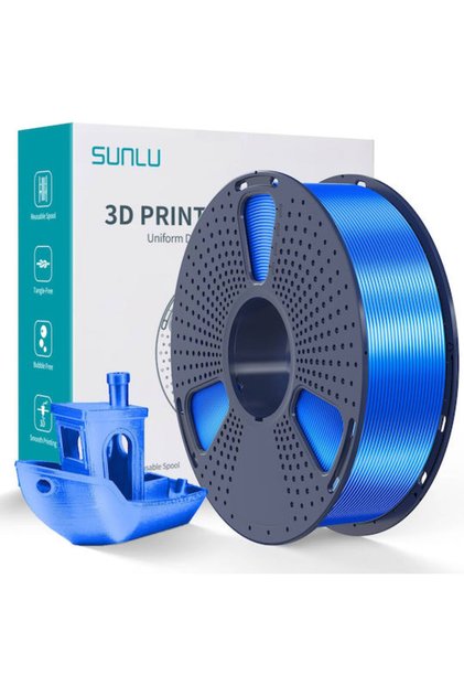 Μεταξωτό PLA+ Νήμα Εκτυπωτή 3D 1.75mm Μπλε 1kg 1 τεμάχιο σε καρούλι Κωδικός: 05240903Z