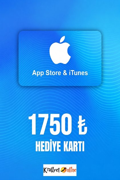 App Store- itunes 1750 TL Hediye Kartı