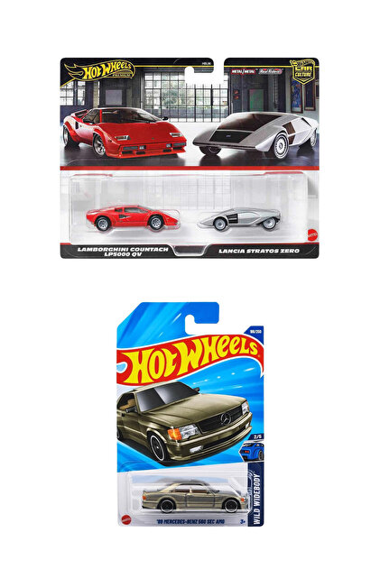 HOT WHEELS Premium Car Culture HBL96 2'li Set+Uzun Kart Mercedes