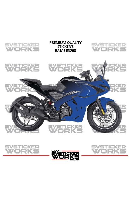 Bajaj Rs200 Fairing Sticker Dual Color Engine Fairing Model Ready Kit High Quality