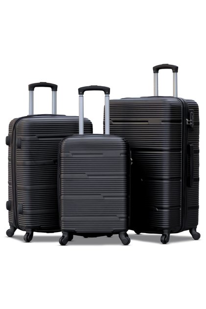 Hard Shell Horizon Line ABS Lightweight 3 PCS SET (20/24/28 Inch) Luggage, Combination Lock Suitcase