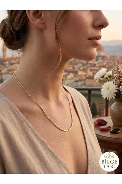 Vip Xuping Thin Cylinder Model Steel Necklace, Non-Tarnishing Steel Necklace 60 cm