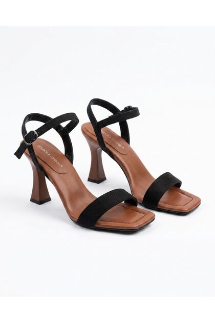 Goblet Heel Orthopedic Soft Sole Ankle Strap Blunt Toe Heeled Women's Shoes
