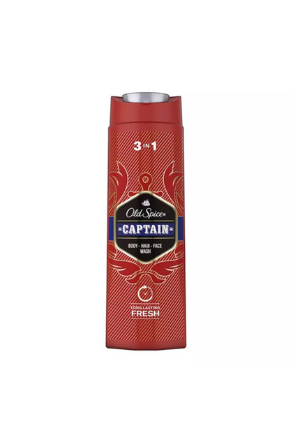 Captain 3 in 1 Hair, Face And Body Wash For Longlasting Freshness- 400ml