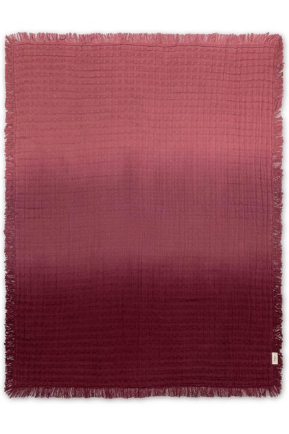Multi-Layer Muslin Baby Blanket, 100% Cotton, Red Ombre Design