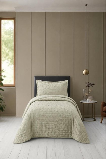 Elanor Fiber Filled Single 180X240 cm Bedspread Beige