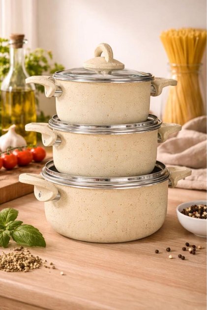 Çetcook 3-Piece Casserole Set (16-18-20 cm)
