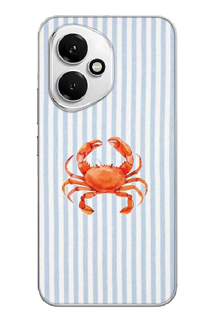 Honor 400 Compatible Transparent Phone Case with Crab Pattern