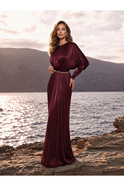 Bel Stone Embroidered Allerli Evening Dress