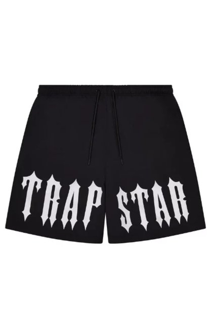 Trap Star Baskılı Siyah Şort
