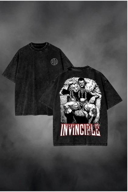 Siyah Yıkamalı Viltrumite Empire Thragg Vintage Wash Unisex T-Shirt