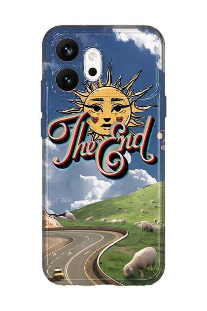 Honor 600 Compatible Retro Sun Path Pattern Transparent Phone Case