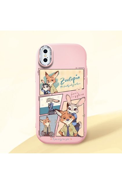 Pink Silicone Case with Shock-Absorbing Camera Protections Compatible with iPhone X/Xs