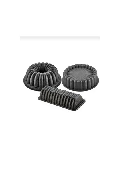 Cast Granite 3-Piece Tart and Cake Pan Set, Stylish and Durable Kitchen Tools